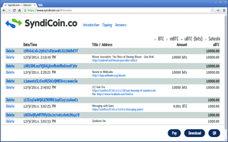 Screenshot showing sample invoice